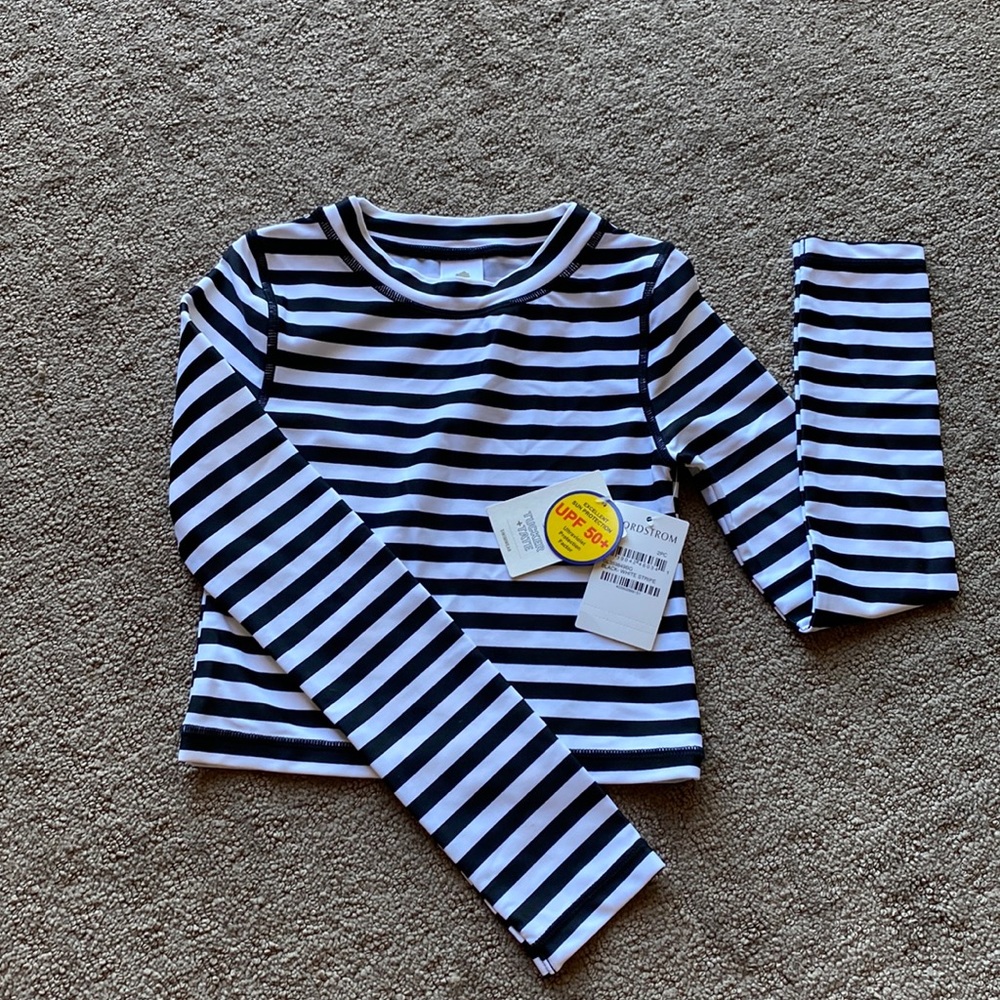 Tucker + Tate girls UPF 50+ rash guard/swim shirt.